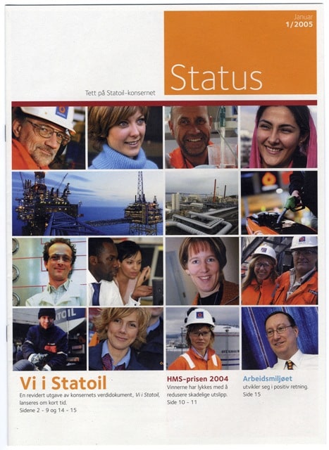 Status anno 2005. Kilde: Statsarkivet i Stavanger, Pa 1339 - Statoil ASA, Serie Xba - Status, arkivstykke 33