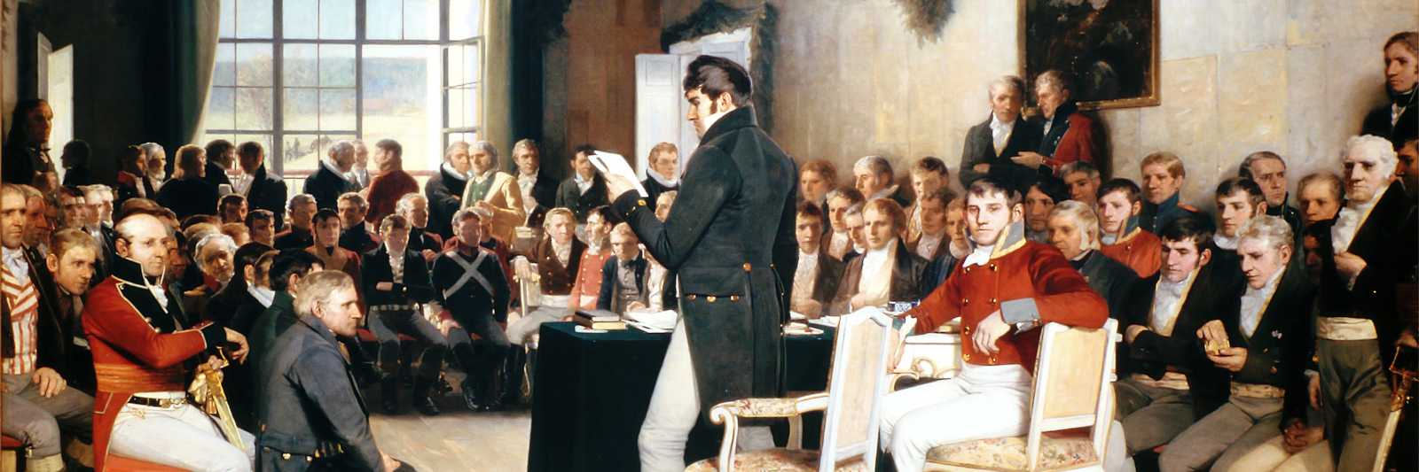 "Eidsvold 1814" malt av Oscar Wergeland. (Foto: Stortingsarkivet)