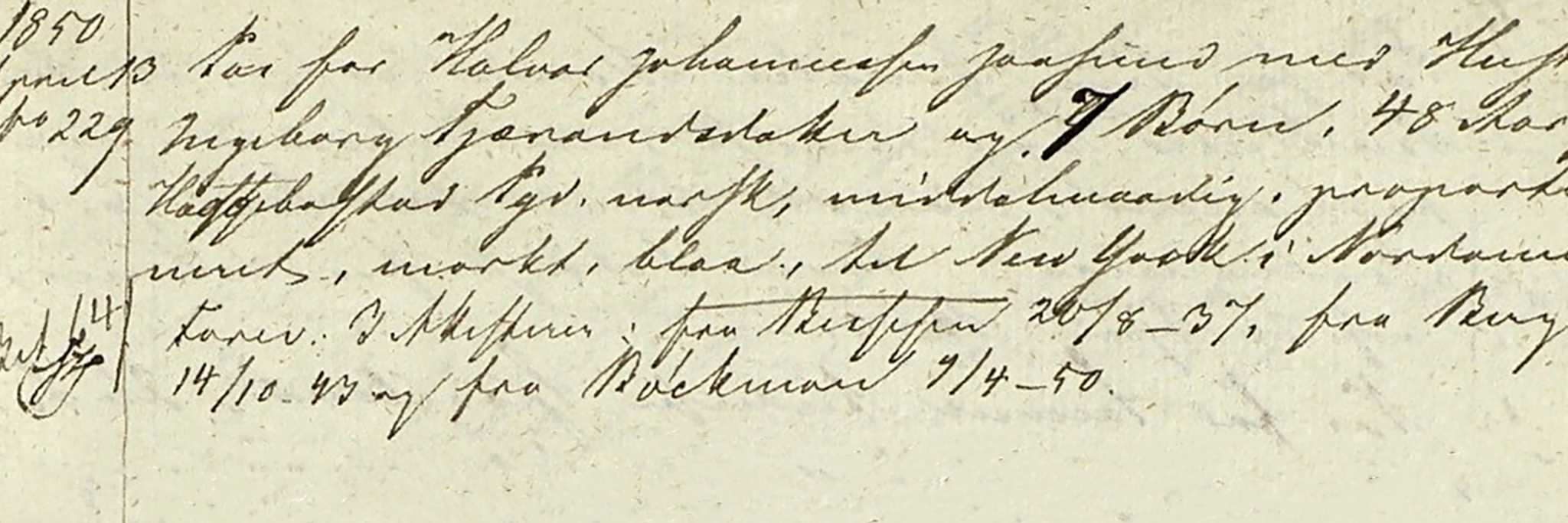 Reisepasset til Halvor Johannessen med familie datert, 13. april 1850. Statsarkivet i Stavanger, Jæren og Dalane fogderi, 46CA - Reisepass, transportordrer og diverse, Reisepass, transportordre 1828-1864, AV/SAST-A-100063/4/46CA/L0002