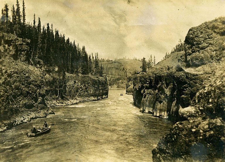 Miles Canyon on the Yukon River near Whitehorse, a key route during the Klondike Gold Rush.