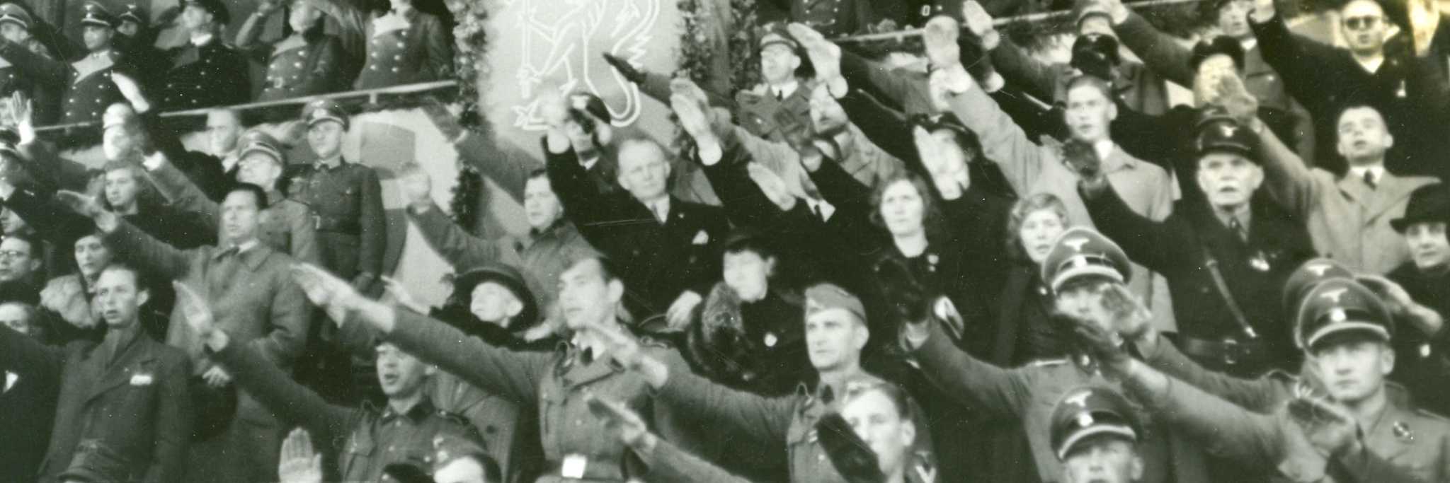 8. Parteitag – der NS. Schluss-Kundgebung in Bislet Stadion. Fra Tyske arkiver, Reichskommissariat, Bildarchiv.