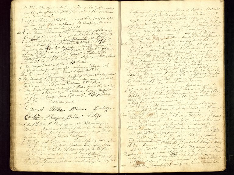 Protokoll frå møte i skulekommisjonen 25. februar 1863, signert av E. Garborg og andre medlemmar.