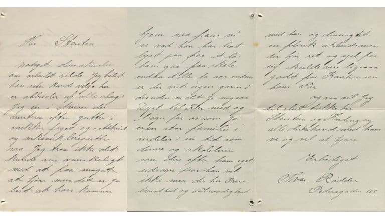 Brev fra Ivar Rødder til bestyrer Storstein, datert 2.11.1915