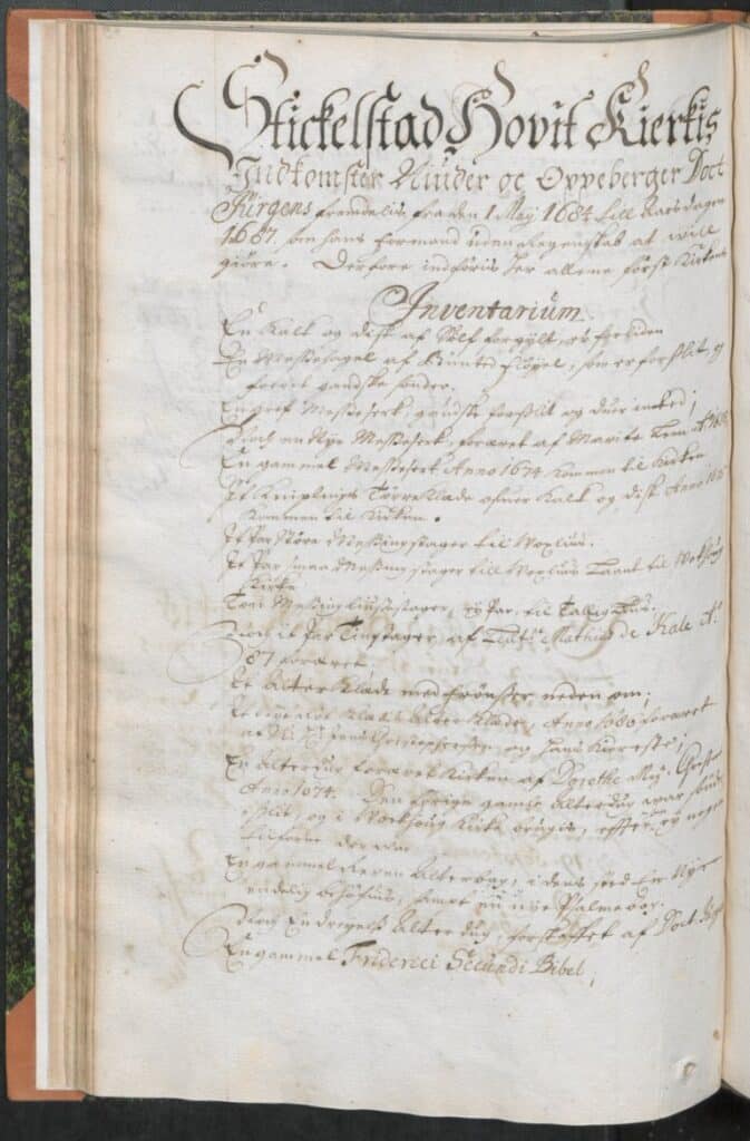 I inventarlisten fra 1687 har de i stor grad navngitt personene som har gitt gaver, og der ektepar har gitt gaver kan man enkelte ganger finne navn på begge. Kirkeregnskapene kan dermed også brukes for å bekrefte informasjon man har funnet i sin slektsgransking. (Arkivreferanse: Statsarkivet i Trondheim, Kirkestol for Stiklestad kirke, 1649-1686).