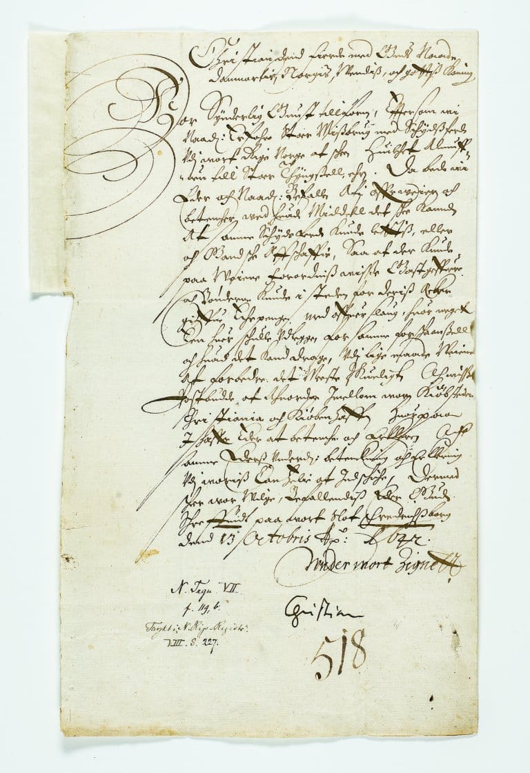 Kongebrevet fra 1642 som senere skulle bli kalt Postens fødselsattest.