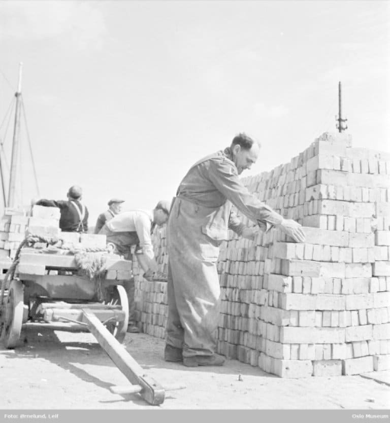 Kontoret for belgisk murstein. Foto: Ørnelund, Leif / Oslo Museum. Inventarnr. OB.Ø47/0372b.